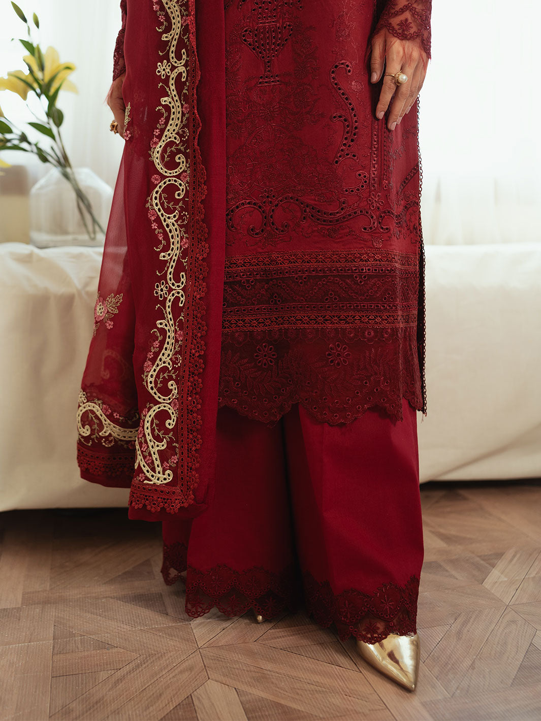 Faiza Faisal Celine Chikankari Eid Collection '24 | ZUHA - Image 4
