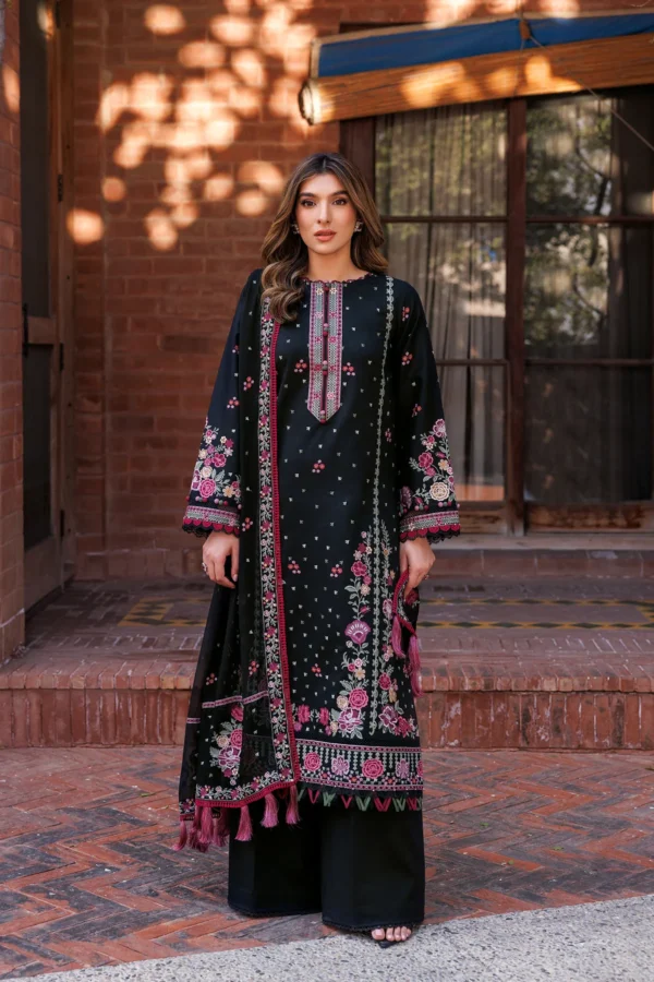 Farasha Dastoor Embroidered Lawn | ORNATE NOIR