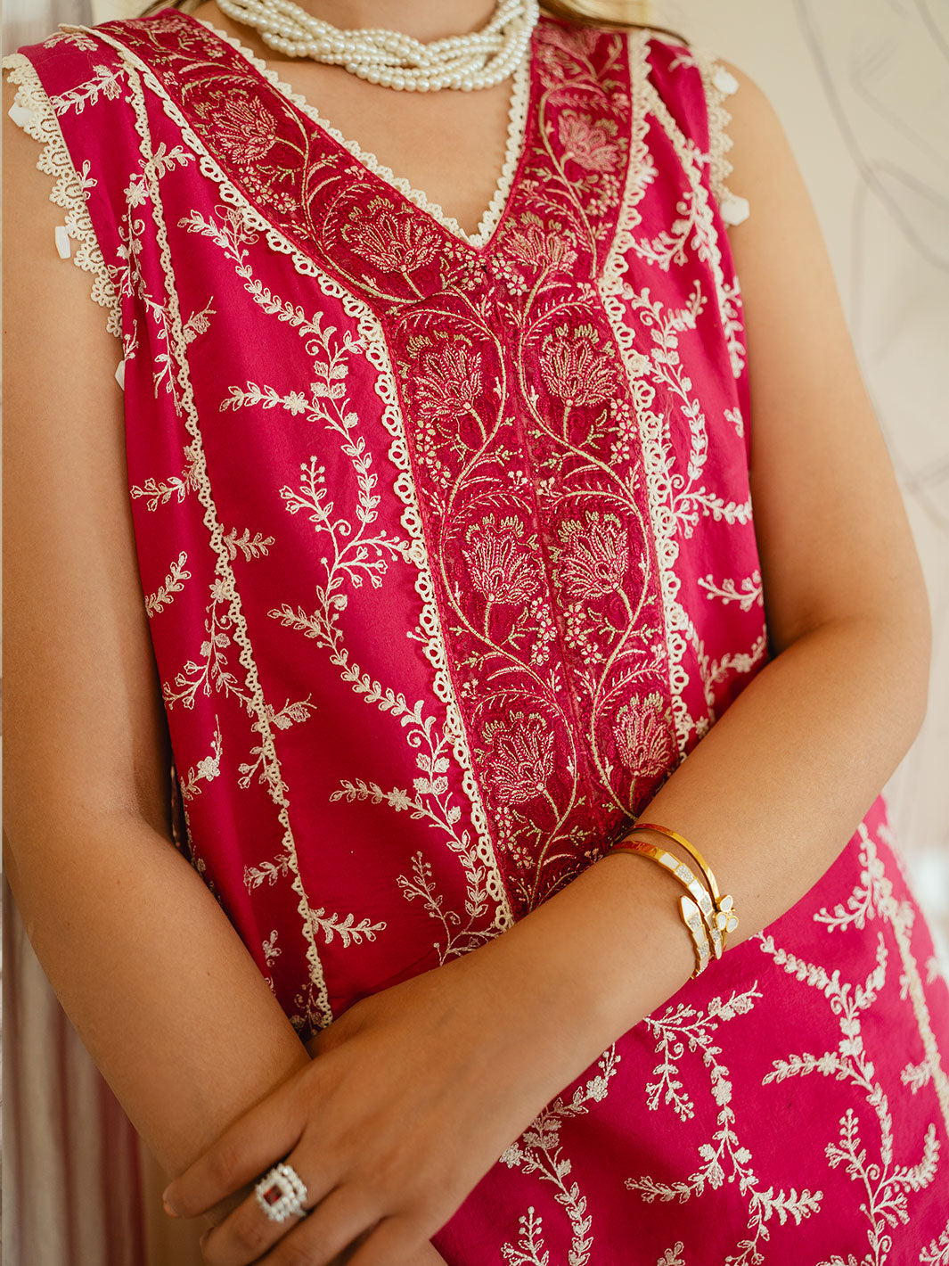 Faiza Faisal Celine Chikankari Eid Collection '24 | MAWRA - Image 4
