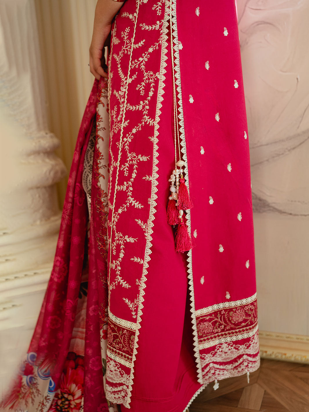 Faiza Faisal Celine Chikankari Eid Collection '24 | MAWRA - Image 3