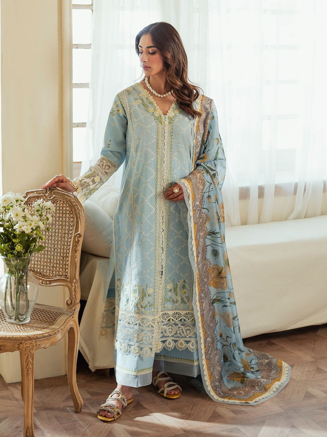 Faiza Faisal Celine Chikankari Eid Collection '24 | RIDA - Image 4