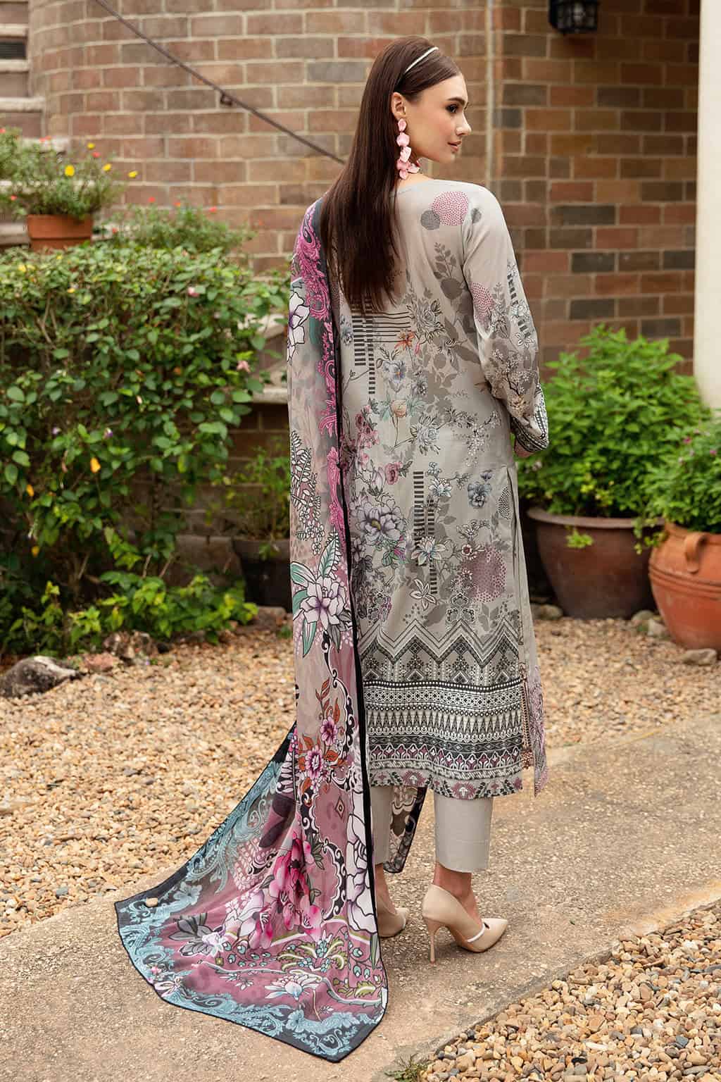 Ramsha Riwayat Embroidered lawn Collection 2024| Y-902 - Image 5