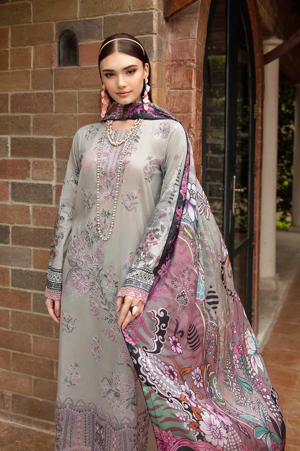 Ramsha Riwayat Embroidered lawn Collection 2024| Y-902 - Image 3