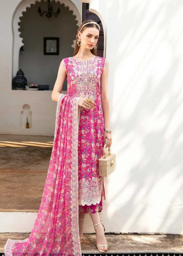 Alternative view of Kanwal Malik Unstitched Lawn | Mayal | 2024 | Lamya