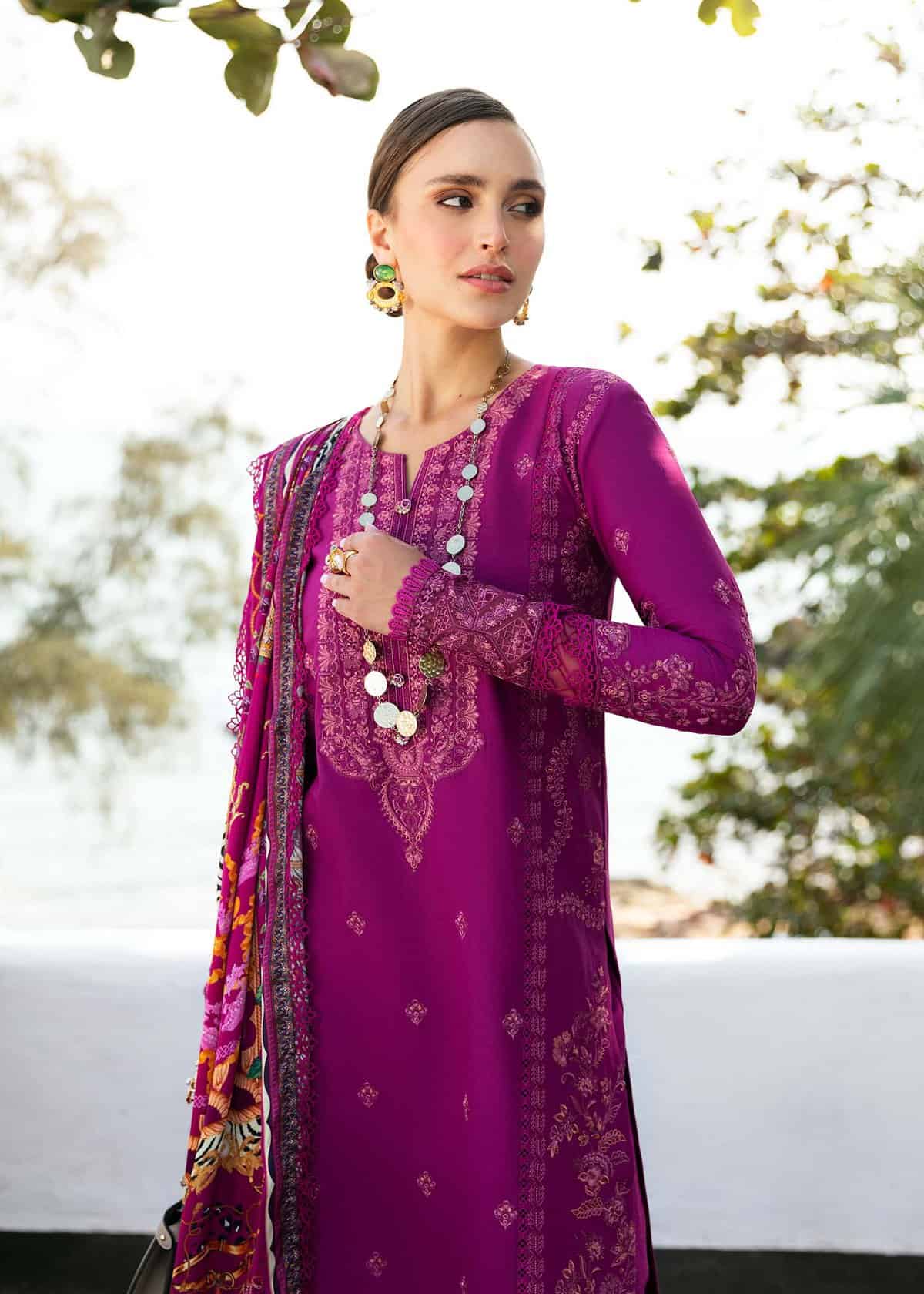 Kanwal Malik Unstitched Lawn | Mayal | 2024 | Samar - Image 4