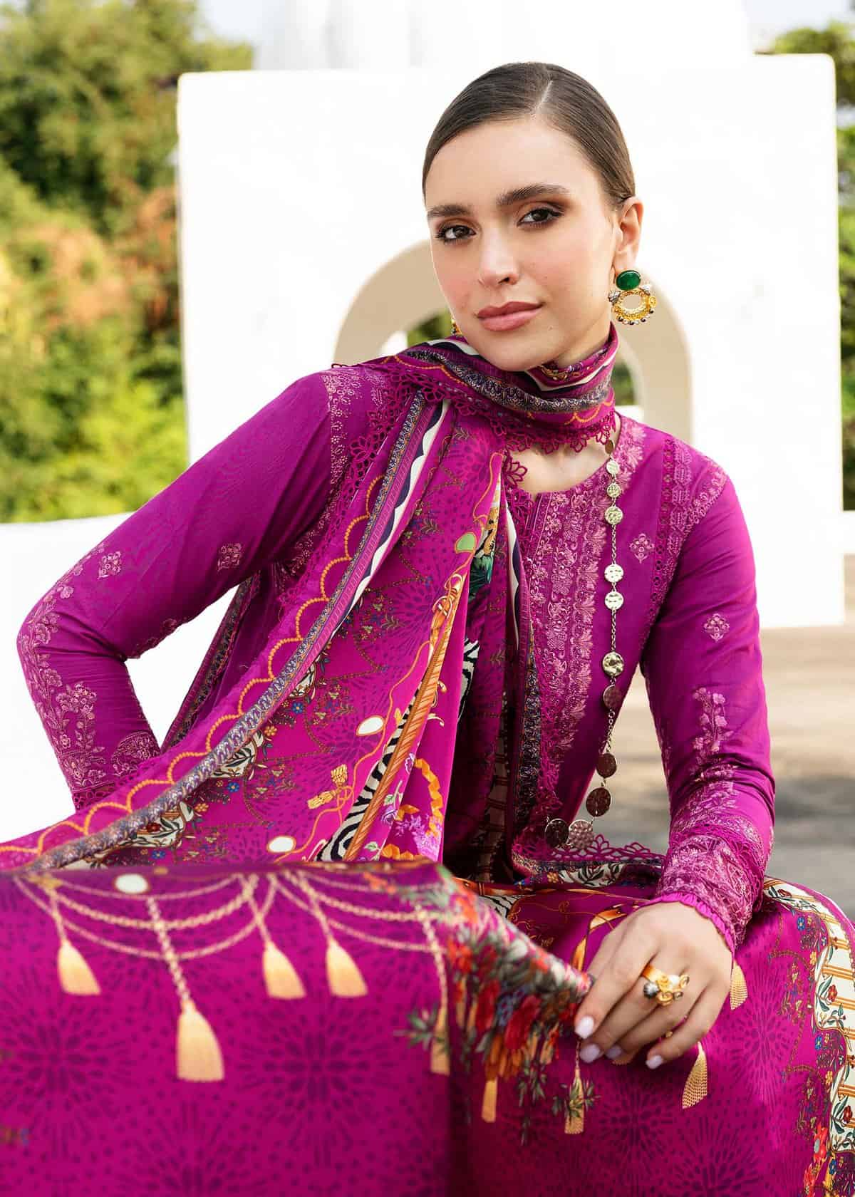 Kanwal Malik Unstitched Lawn | Mayal | 2024 | Samar - Image 3