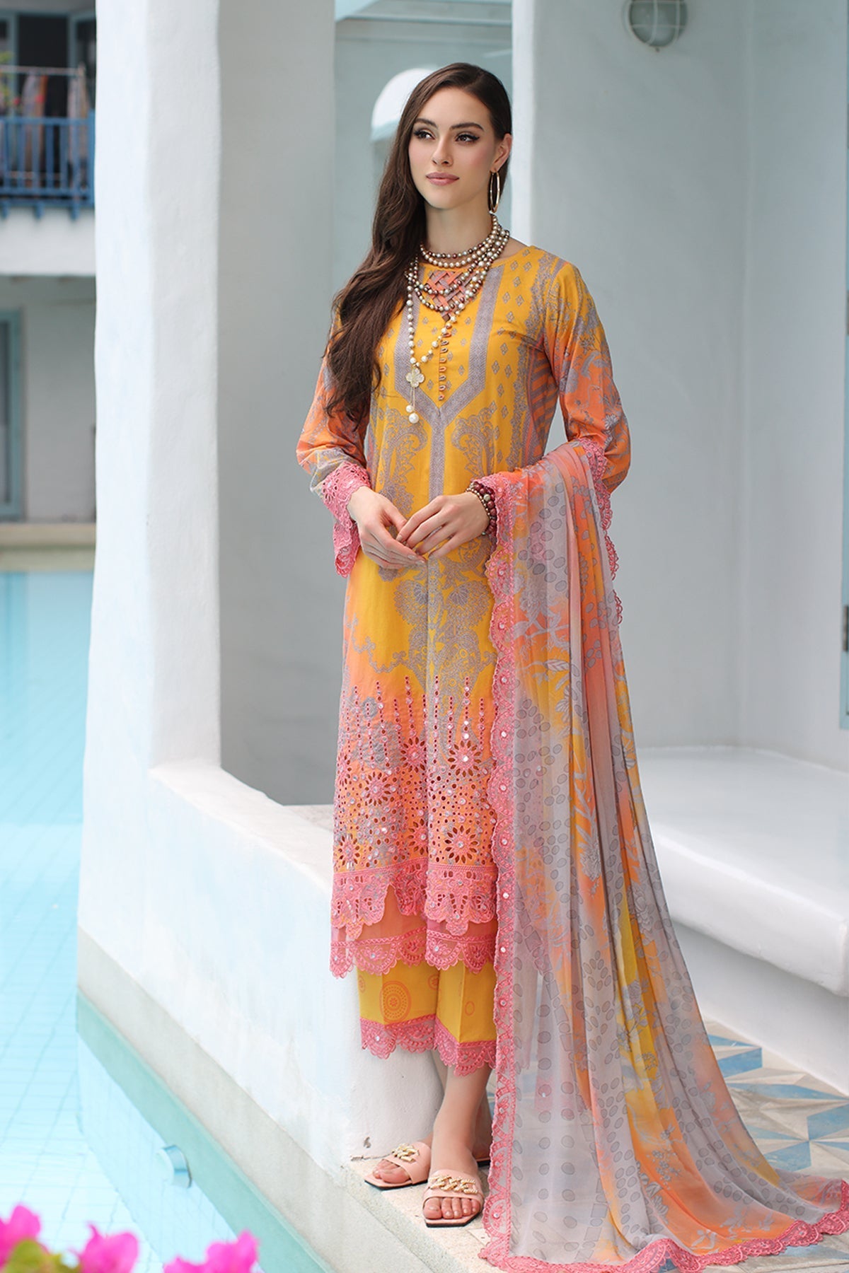 Charizma Combination Embroidered Lawn 2024 | CCH4-02