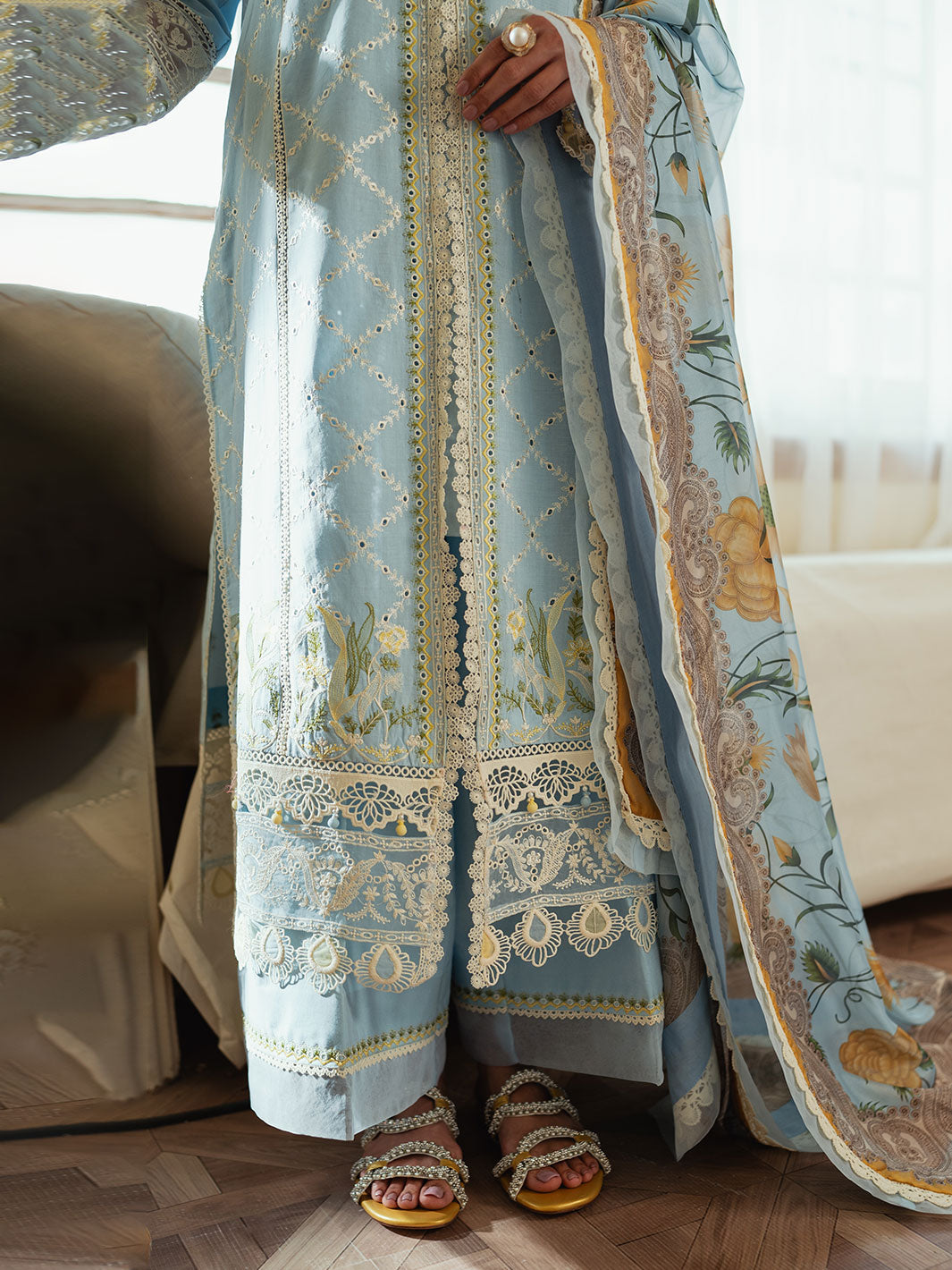 Faiza Faisal Celine Chikankari Eid Collection '24 | RIDA - Image 3