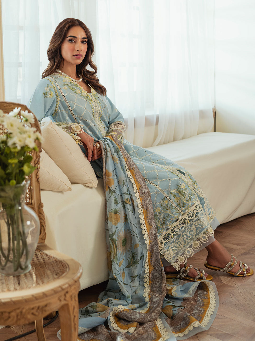 Faiza Faisal Celine Chikankari Eid Collection '24 | RIDA - Image 2