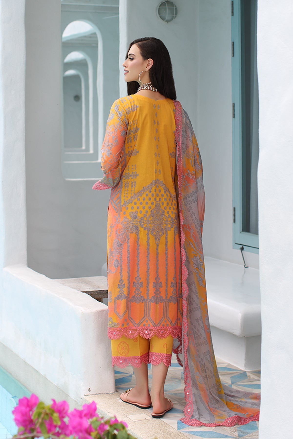 Charizma Combination Embroidered Lawn 2024 | CCH4-02 - Image 3