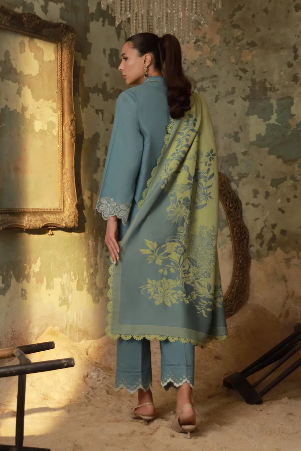 Sahar Embroidered Fall'25 || Aqua Meadow - Image 5