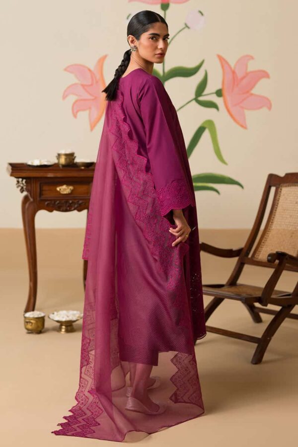 Alternative view of Chikankari Lawn by Cross Stitch 2024 | Vol 2 | PLUM PARFAIT