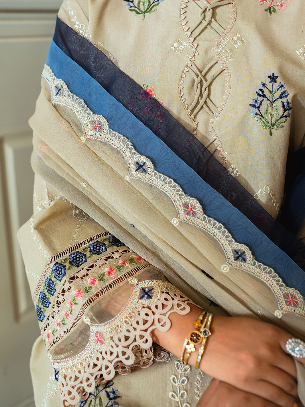 Faiza Faisal Celine Chikankari Eid Collection '24 | MIEL - Image 3