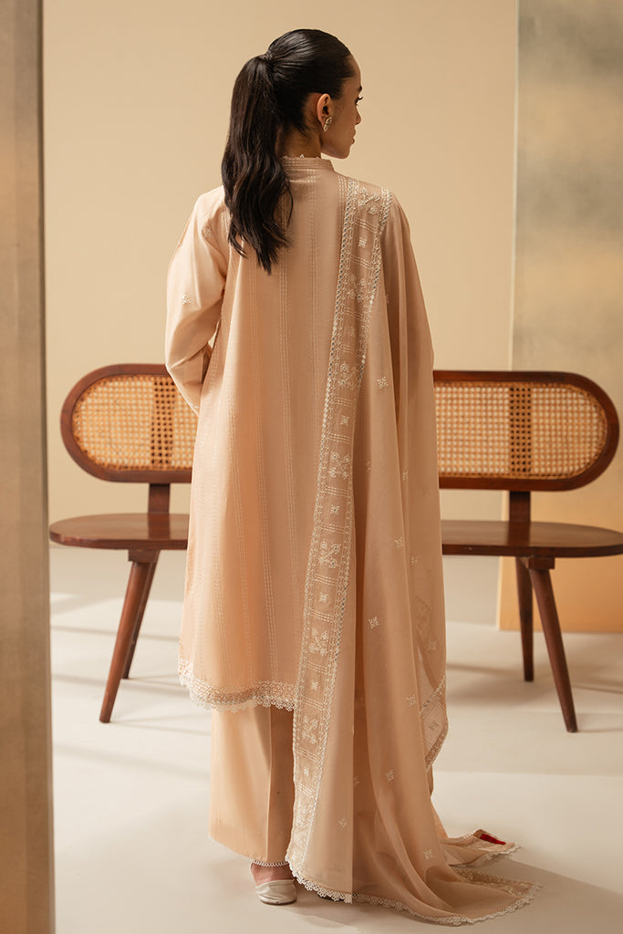 Cross Stitch 3 Piece Embroidered Lawn Suit | SILVER DUST - Image 4