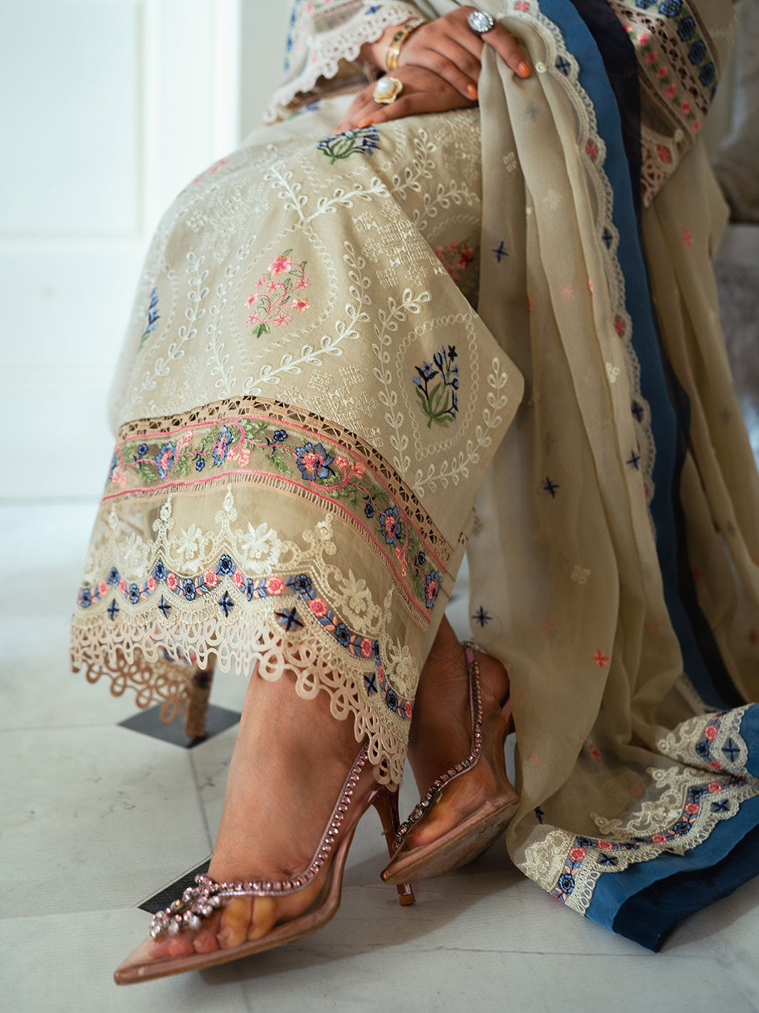 Faiza Faisal Celine Chikankari Eid Collection '24 | MIEL - Image 2