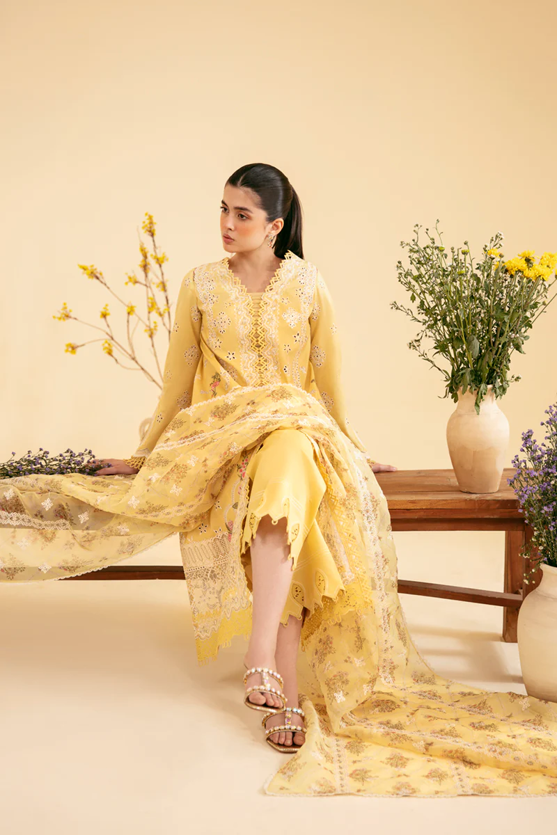 Qlinekari Lawn by Qalamkar 2024 | SQ-12 - Image 4
