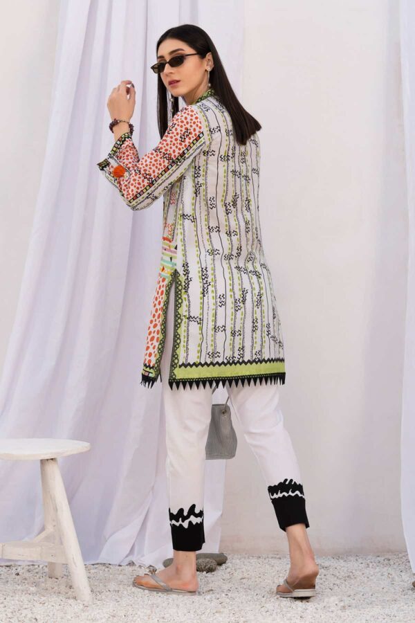 Alternative view of BTW Unstitched Designer Lawn Kurti - Fern Field Stone (SS-5184)