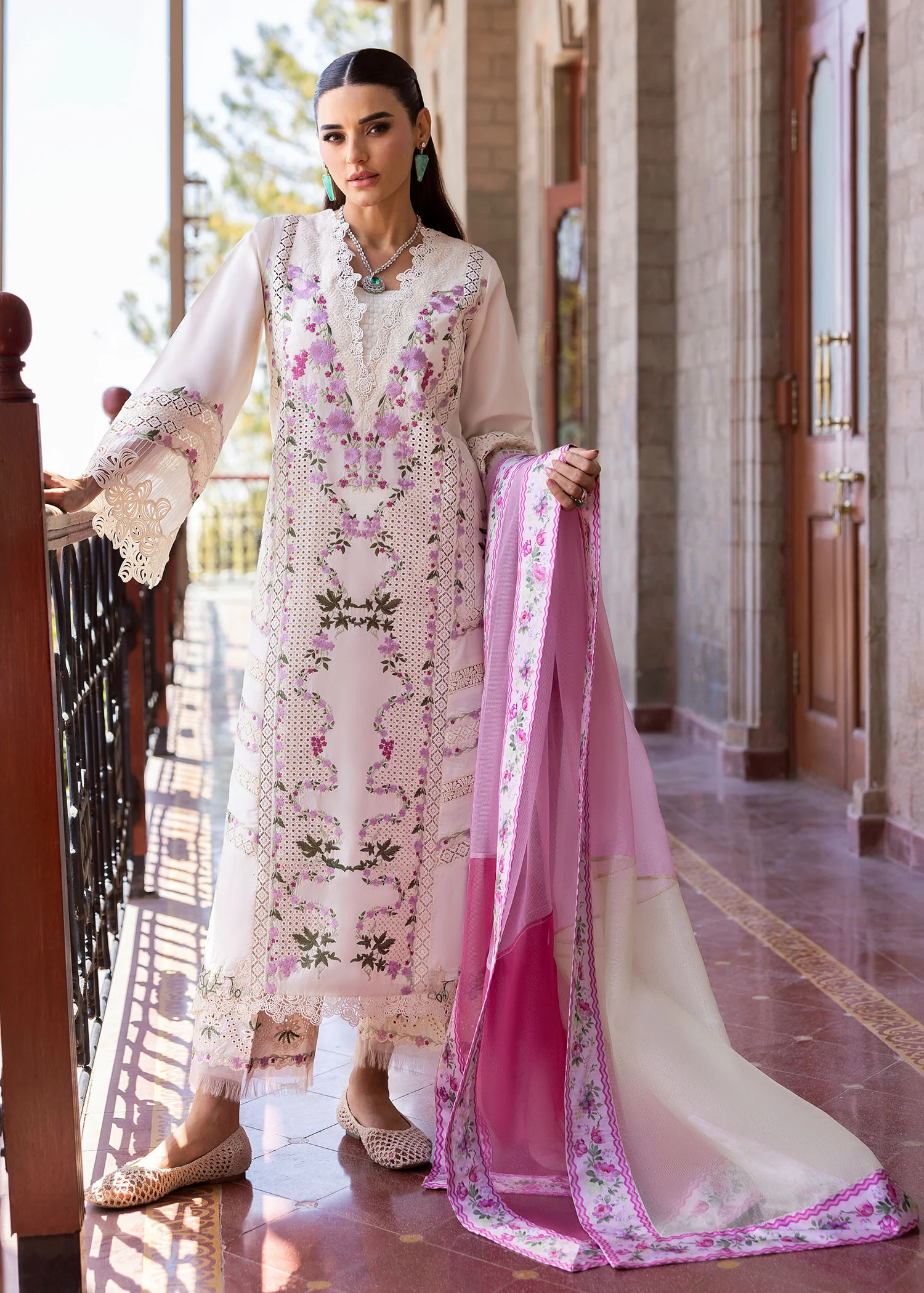 Saira Shakira Bloom Unstitched Lawn'25 || Zerene 1-A