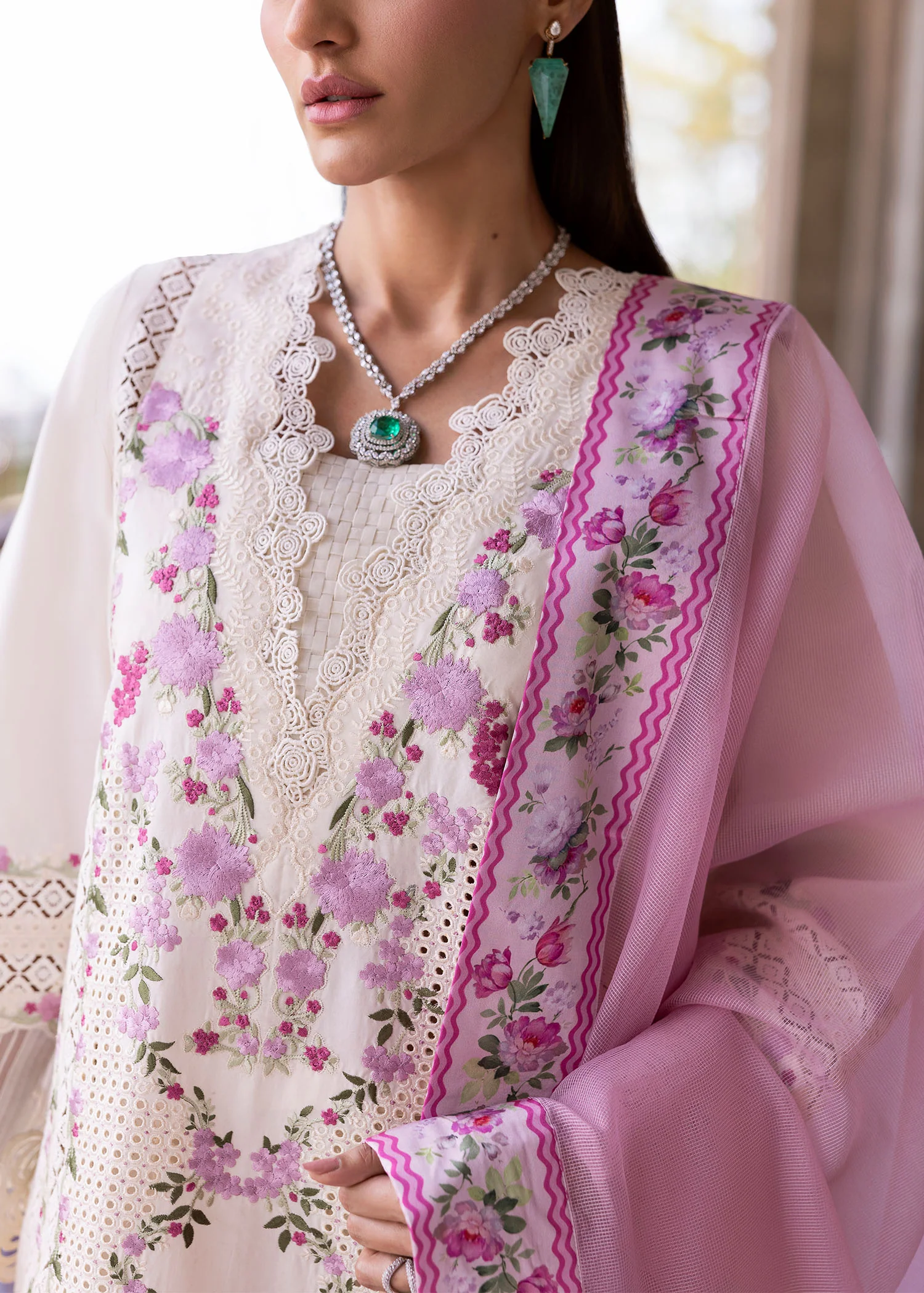 Saira Shakira Bloom Unstitched Lawn'25 || Zerene 1-A - Image 3