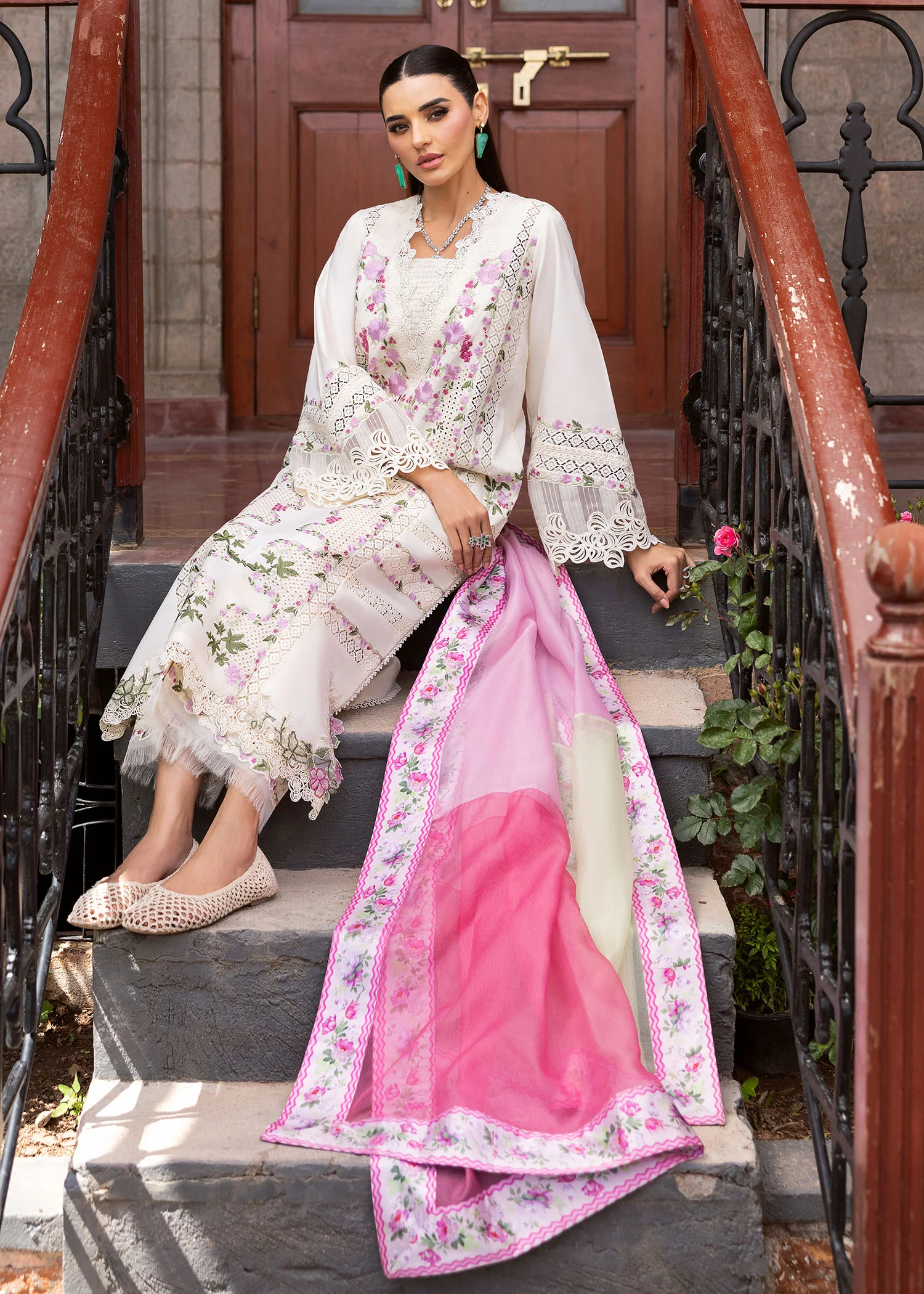 Saira Shakira Bloom Unstitched Lawn'25 || Zerene 1-A - Image 2
