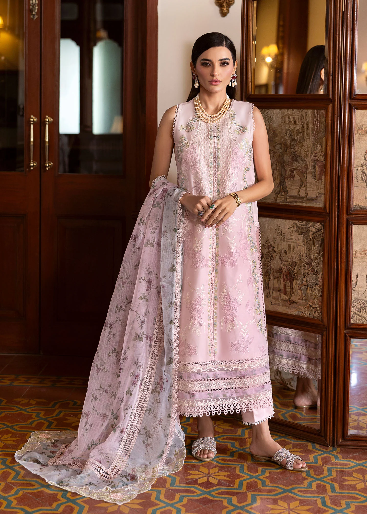Saira Shakira Bloom Unstitched Lawn'25 || Chloe 3-A