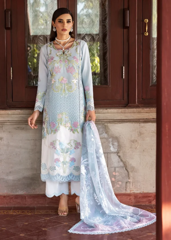 Saira Shakira Bloom Unstitched Lawn'25 || Lotus Reverie 4-B