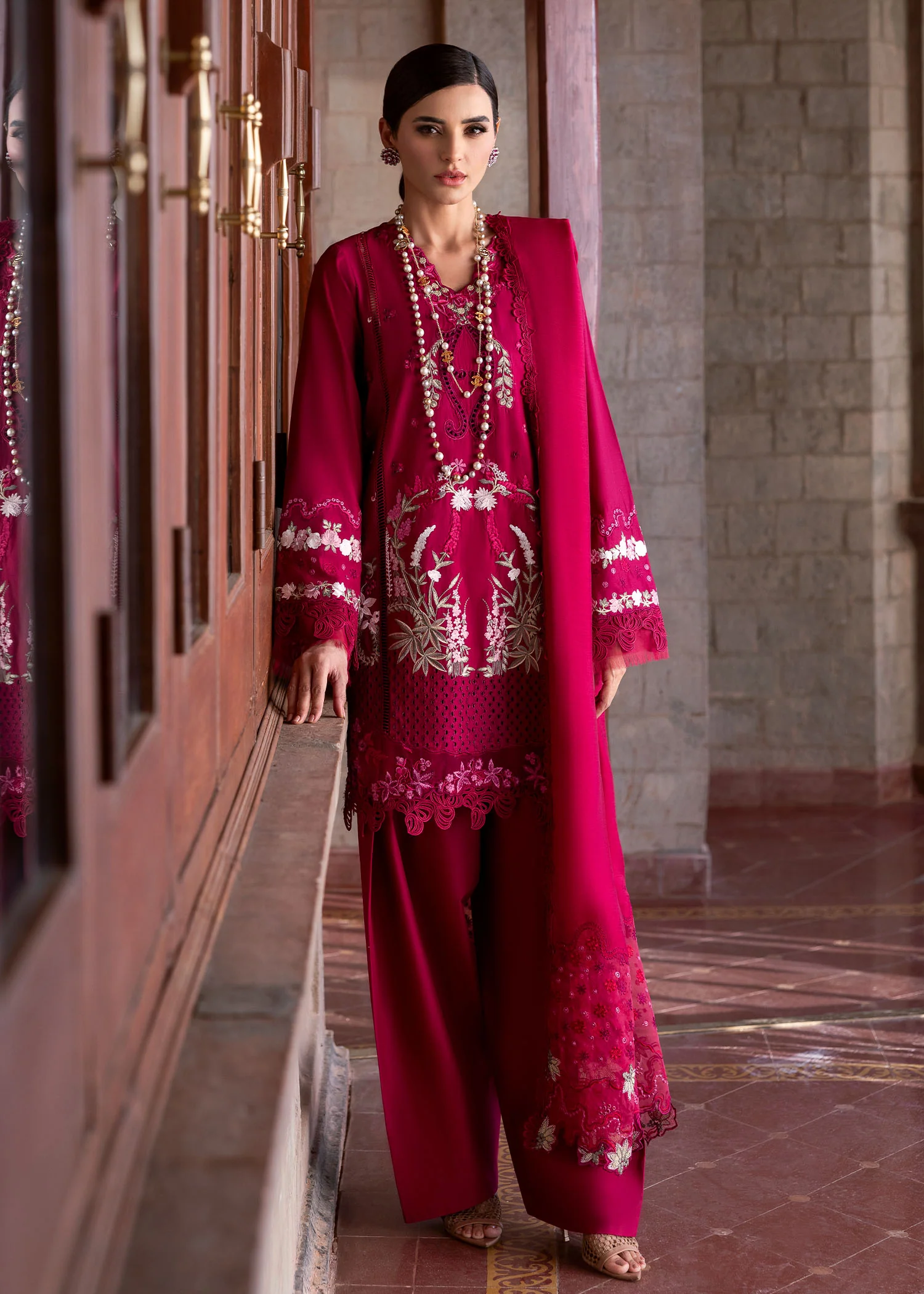 Saira Shakira Bloom Unstitched Lawn'25 || Faye 7-B