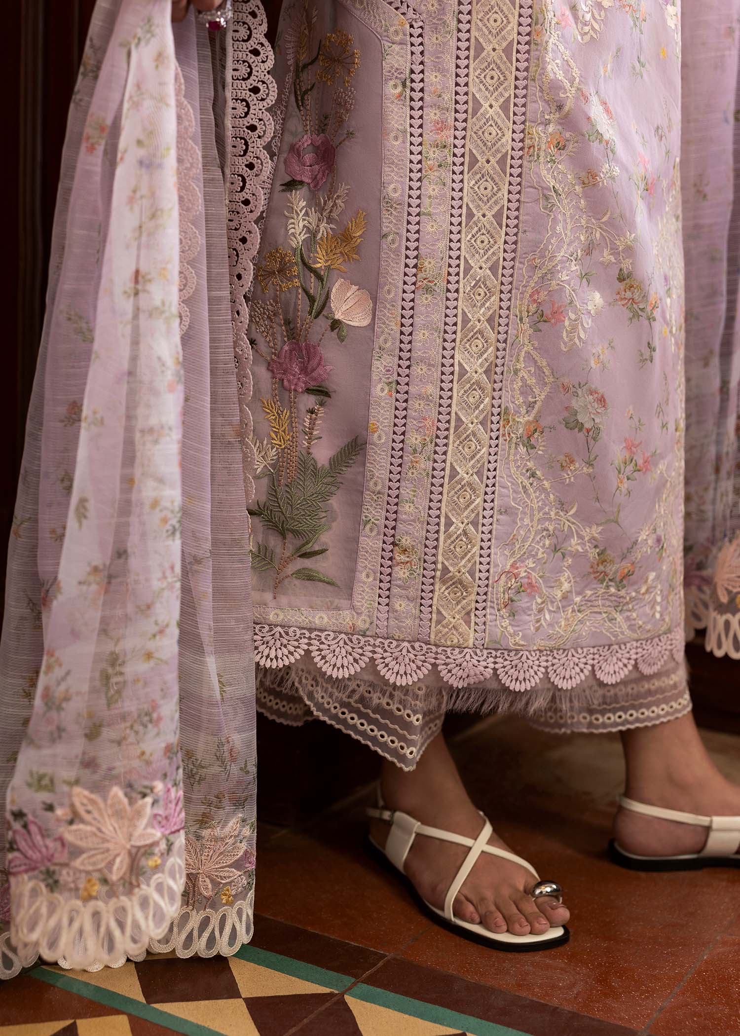 Saira Shakira Bloom Unstitched Lawn'25 || Sweet Opel 8-S - Image 5