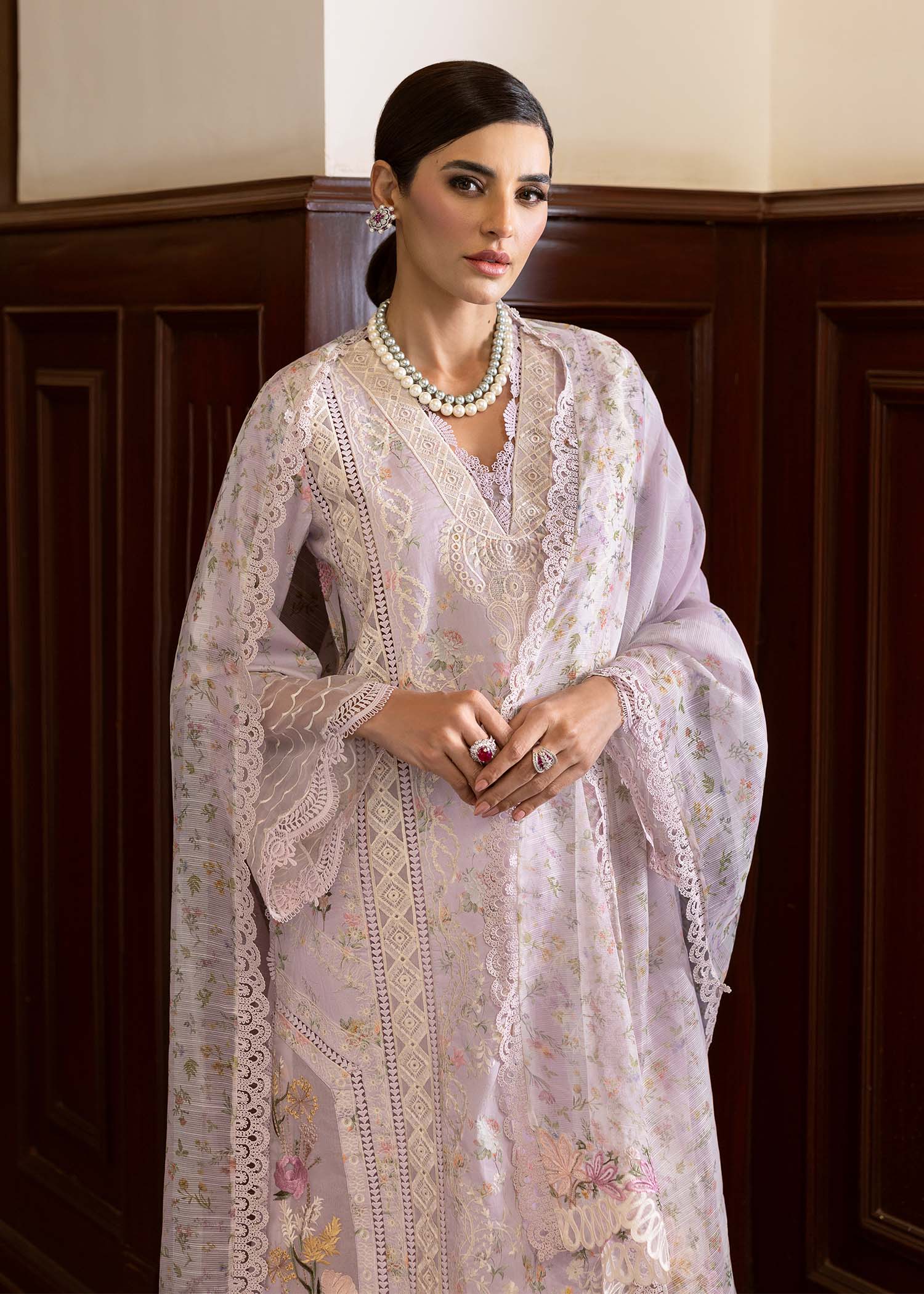 Saira Shakira Bloom Unstitched Lawn'25 || Sweet Opel 8-S - Image 4