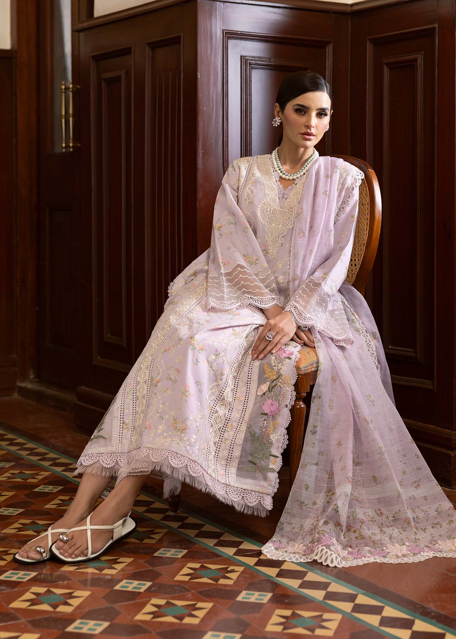 Saira Shakira Bloom Unstitched Lawn'25 || Sweet Opel 8-S - Image 3