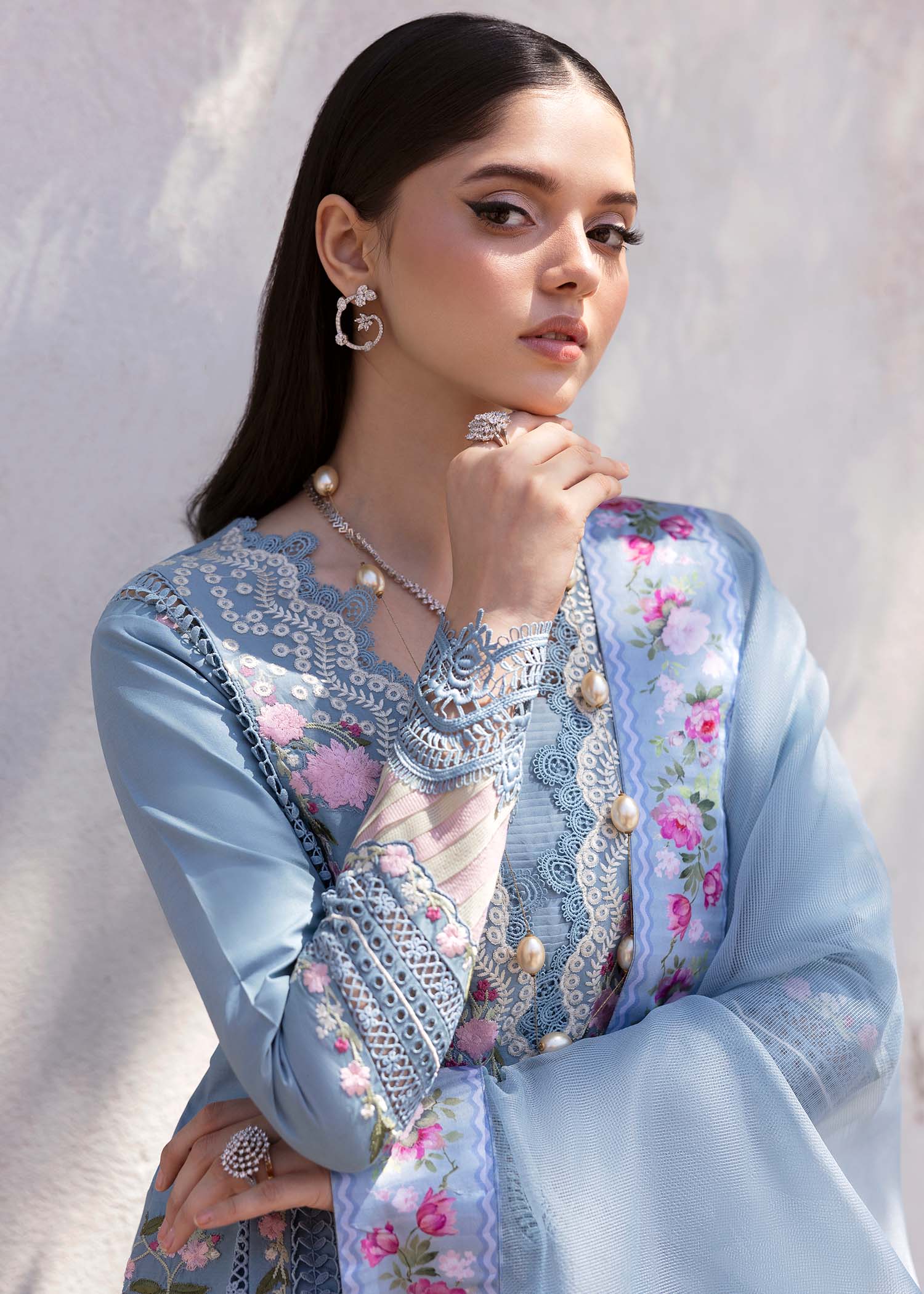Saira Shakira Bloom Unstitched Lawn'25 || Zerene 1-B - Image 4