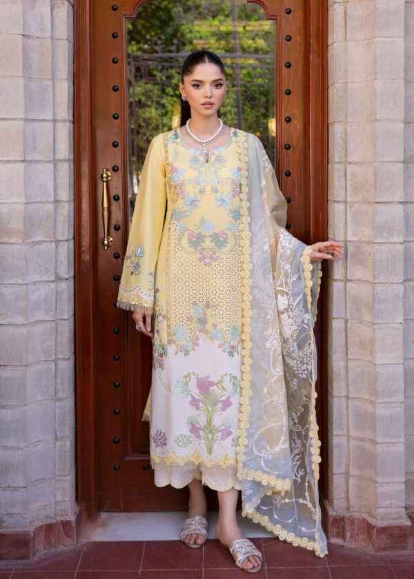 Saira Shakira Bloom Unstitched Lawn'25 || Lotus Reverie 4-A