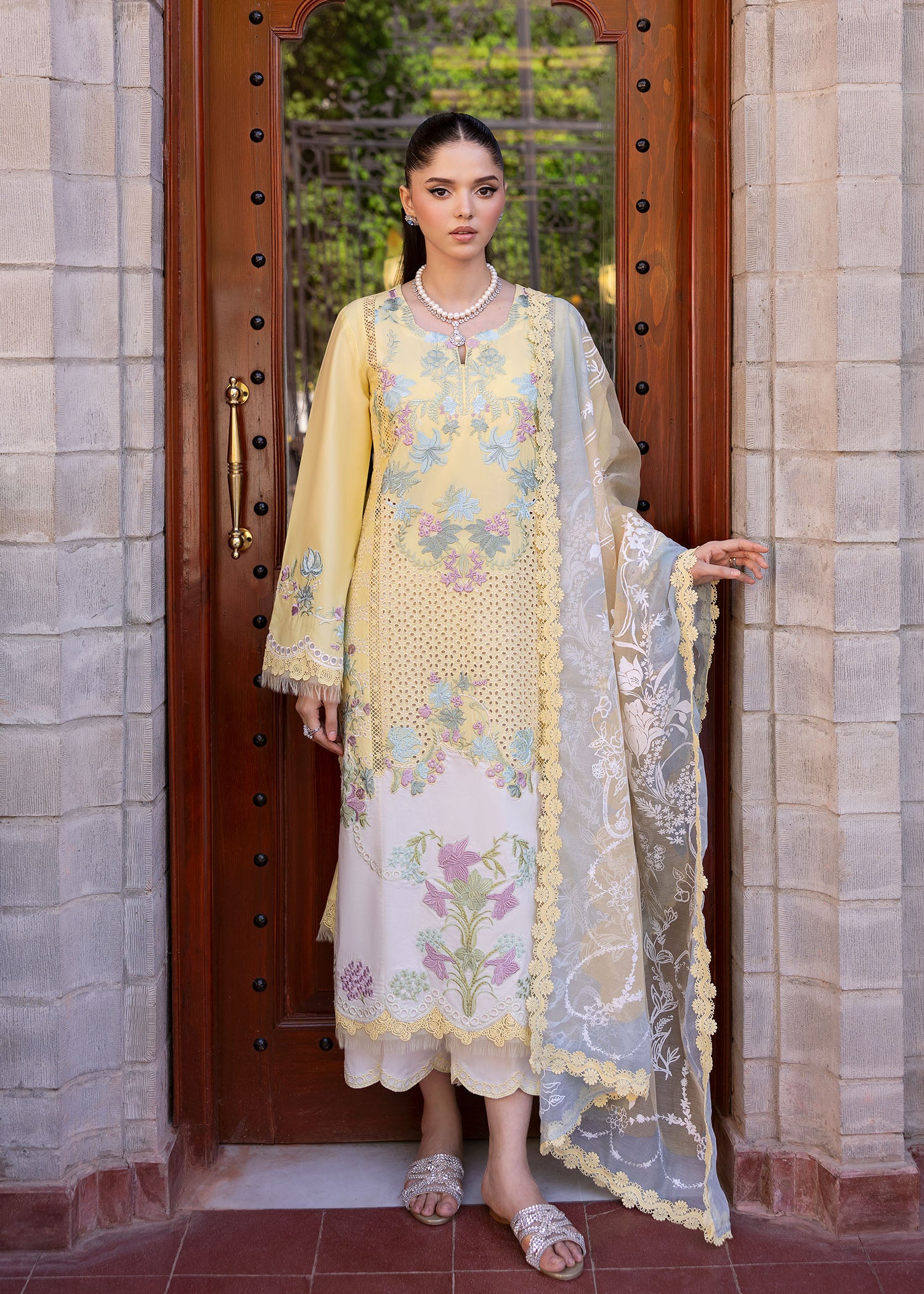 Saira Shakira Bloom Unstitched Lawn'25 || Lotus Reverie 4-A