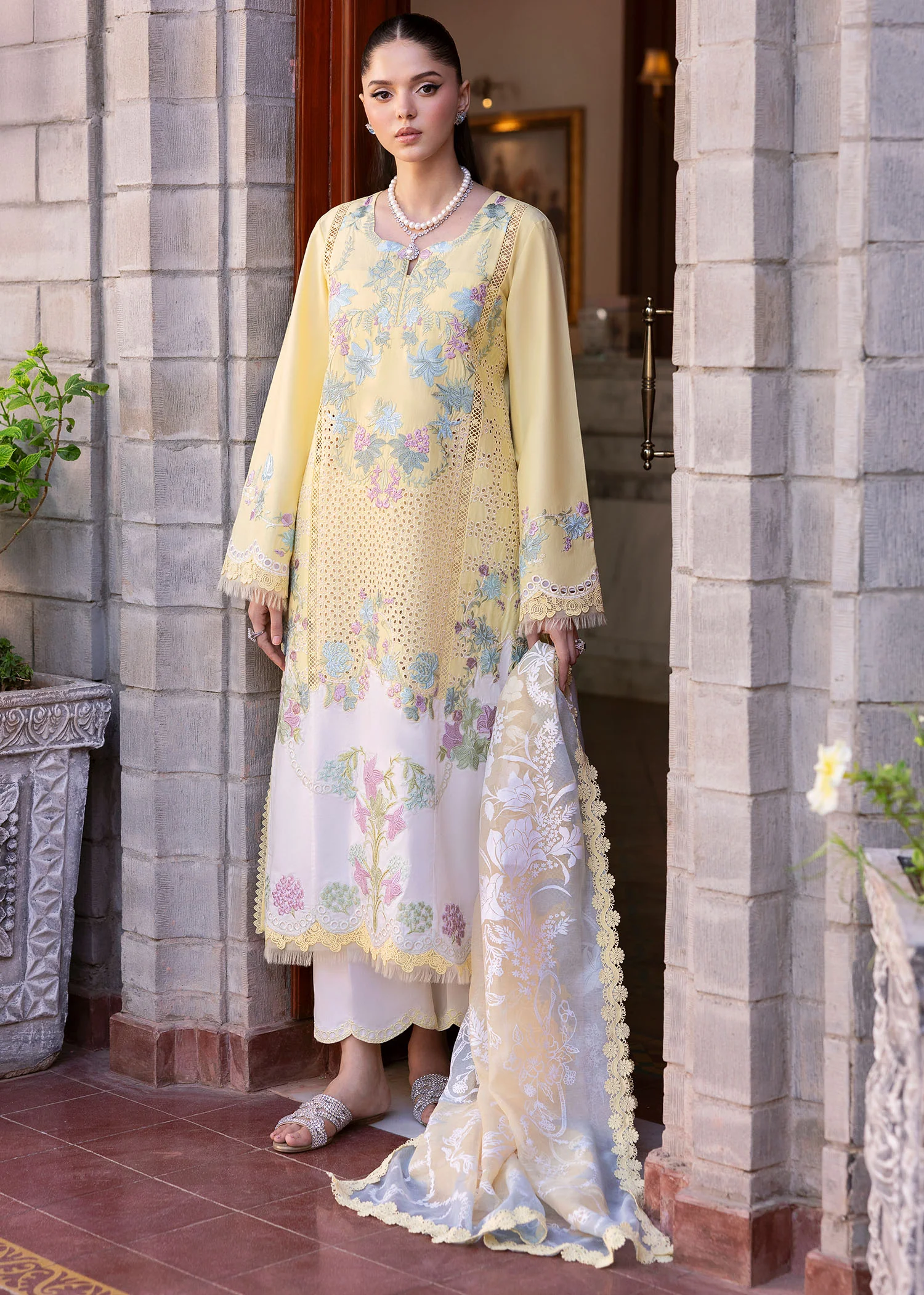 Saira Shakira Bloom Unstitched Lawn'25 || Lotus Reverie 4-A - Image 4