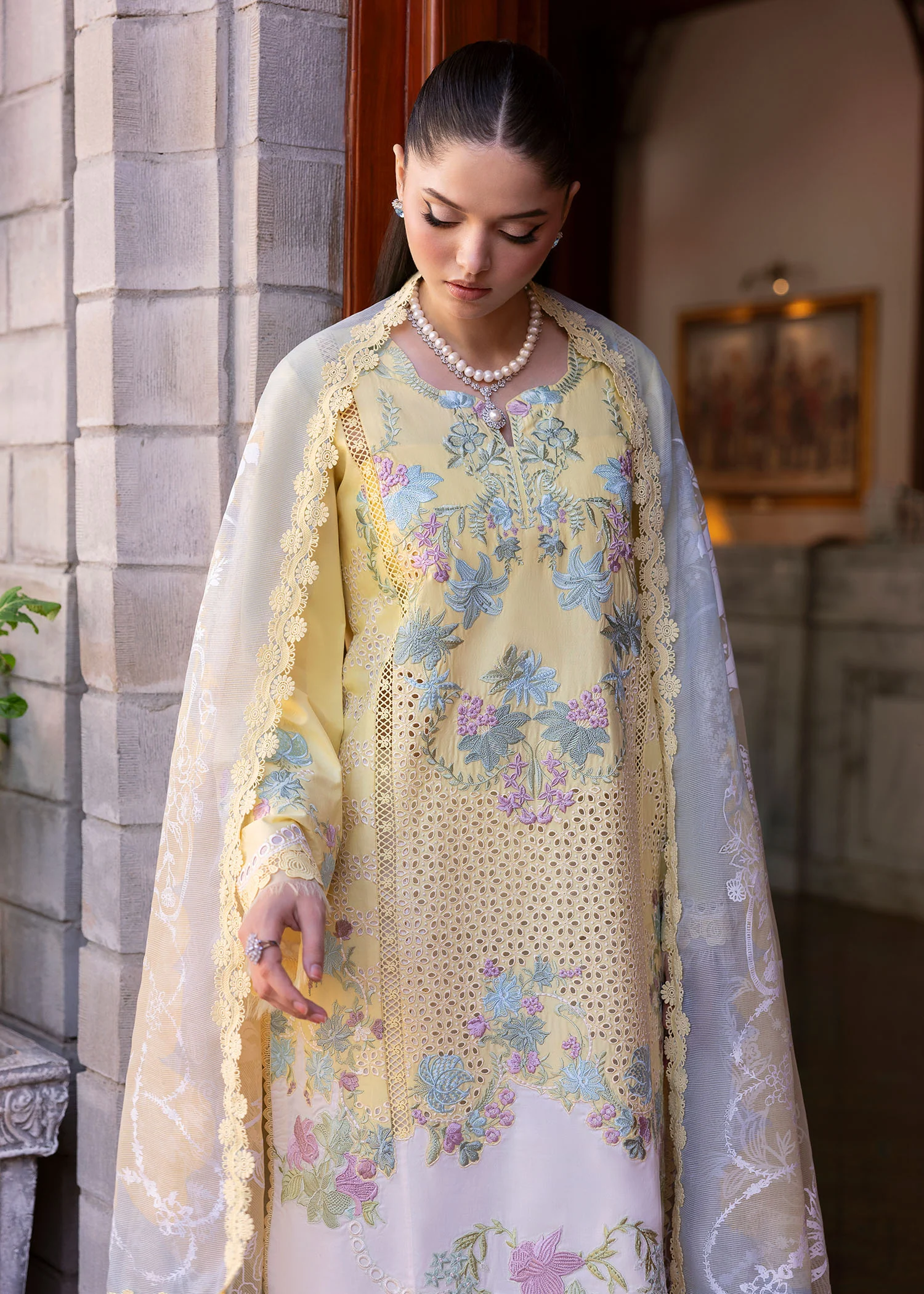 Saira Shakira Bloom Unstitched Lawn'25 || Lotus Reverie 4-A - Image 3