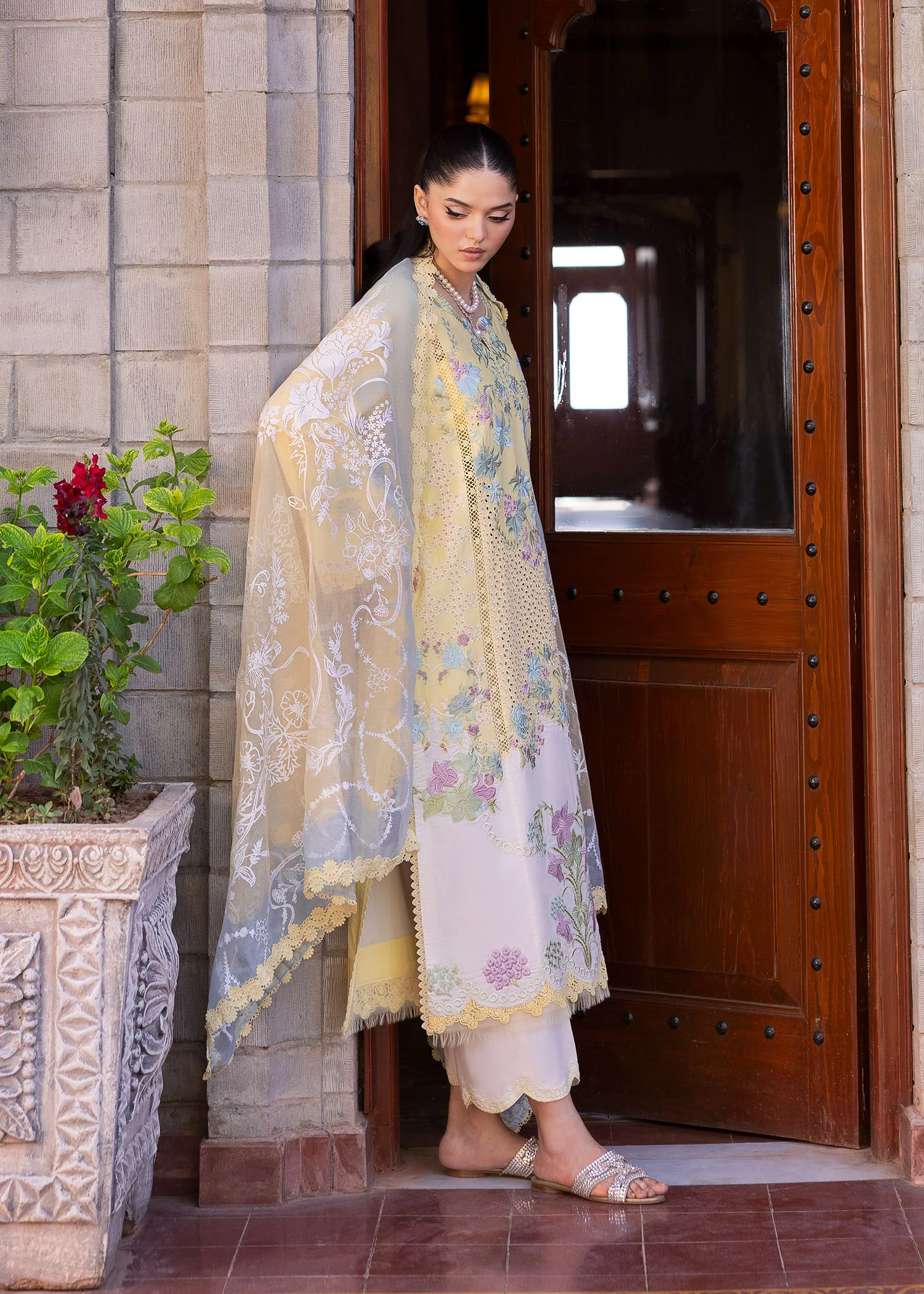 Saira Shakira Bloom Unstitched Lawn'25 || Lotus Reverie 4-A - Image 2
