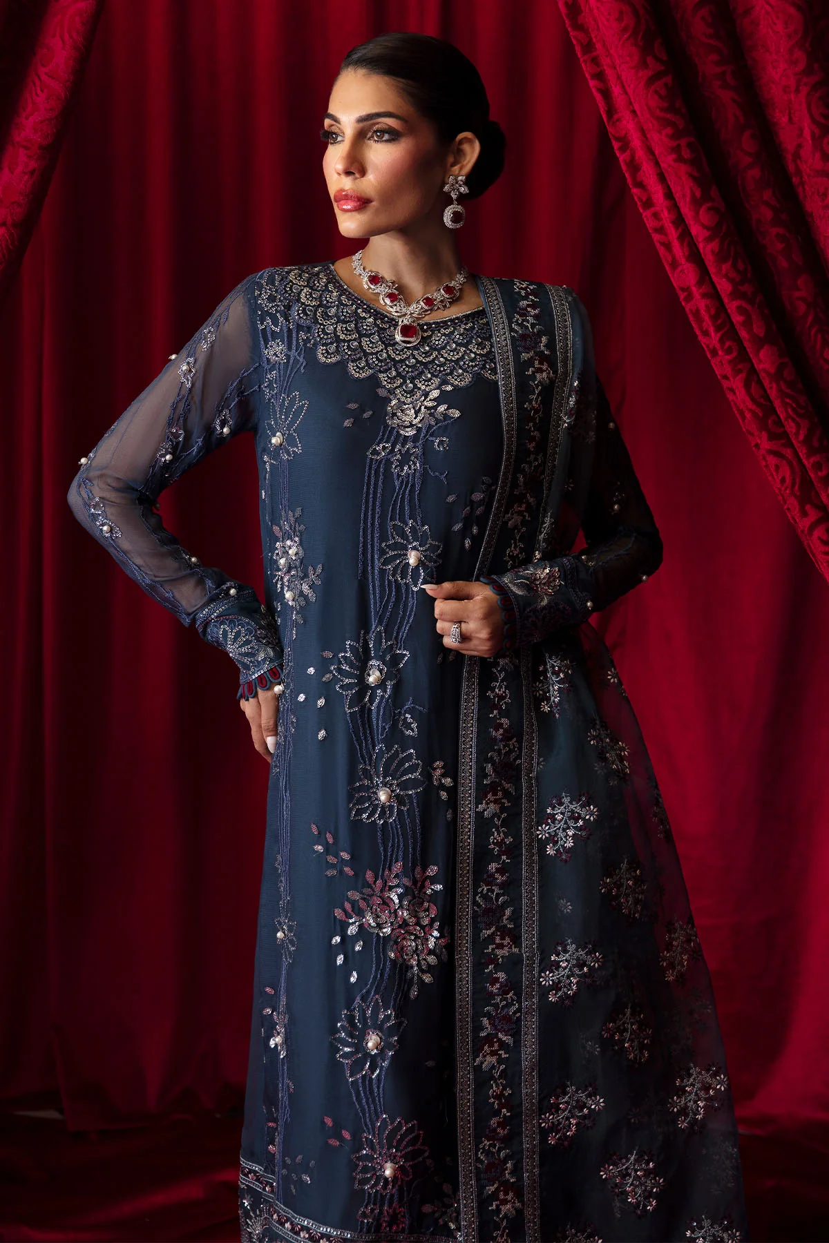 Elanora By Nureh Embroidered Chiffon Vol 2 | NEL-52 - Image 6