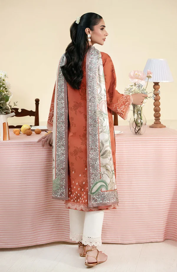Alternative view of Daffodils - Unstitched Lawn SS'24 by Seran | Rowan