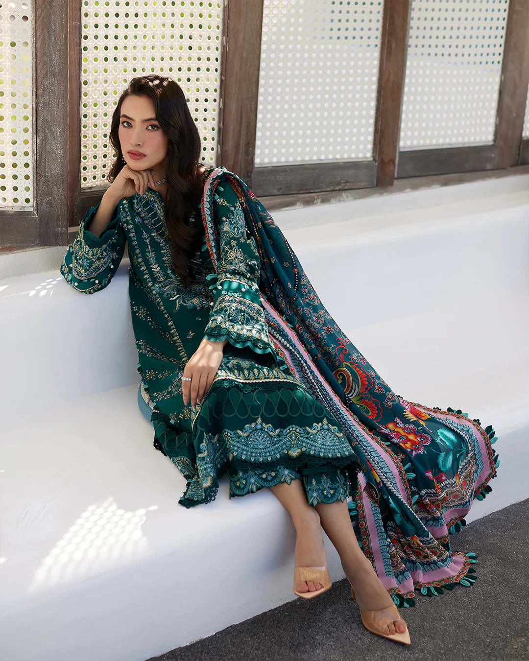 Faiza Saqlain Luxury Lawn | Milena - Image 3