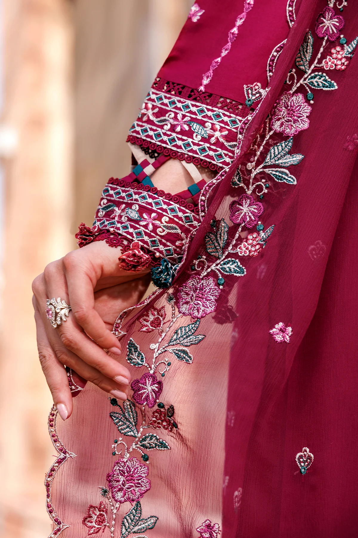 Kaavish Festive Lawn by Farasha | GARNET GLAM - Image 6