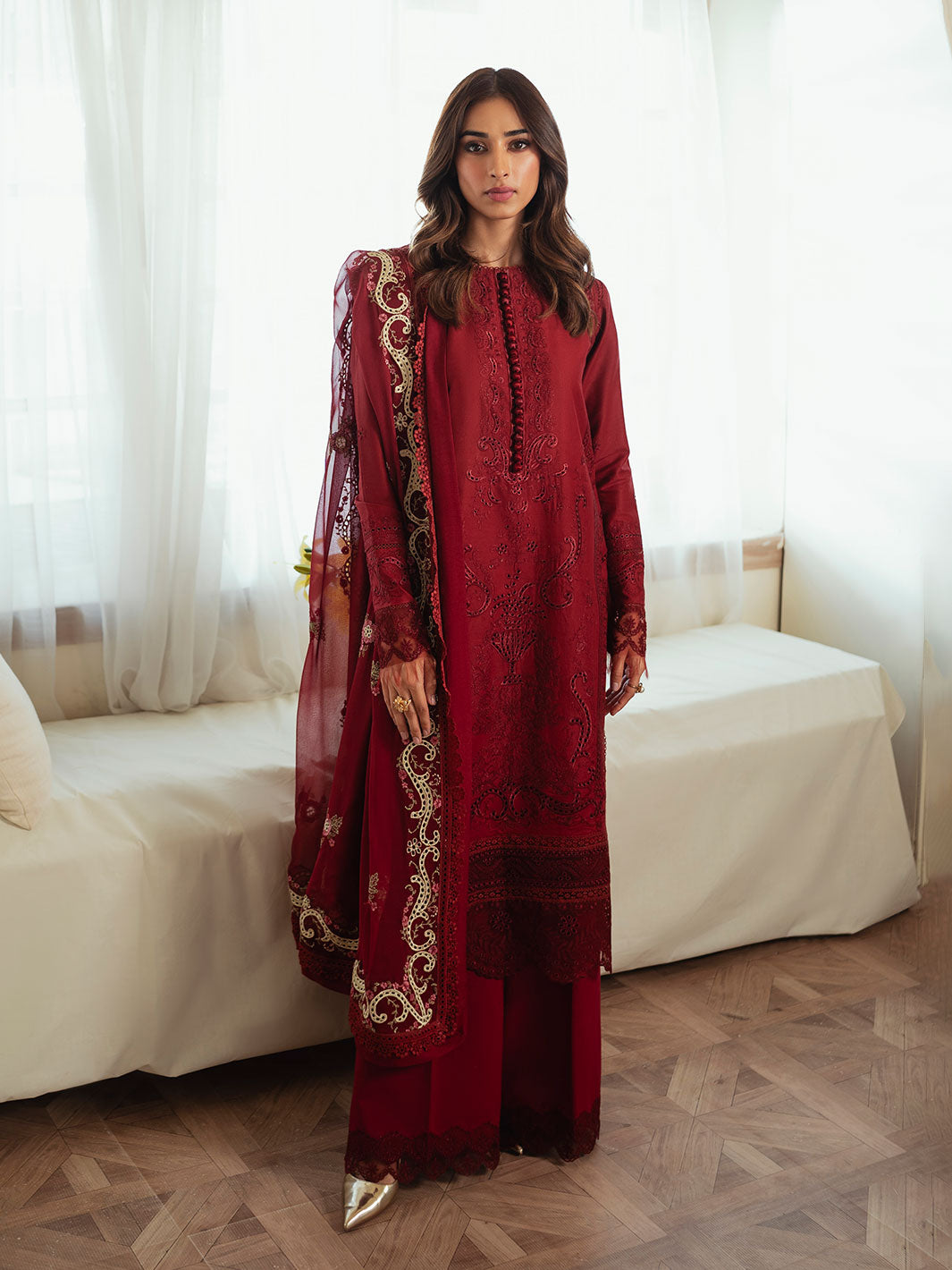 Faiza Faisal Celine Chikankari Eid Collection '24 | ZUHA