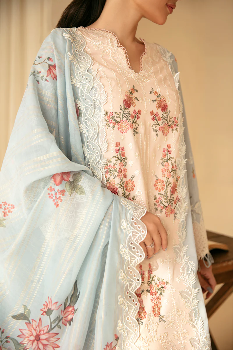 Qlinekari Lawn by Qalamkar 2024 | SQ-15 - Image 3