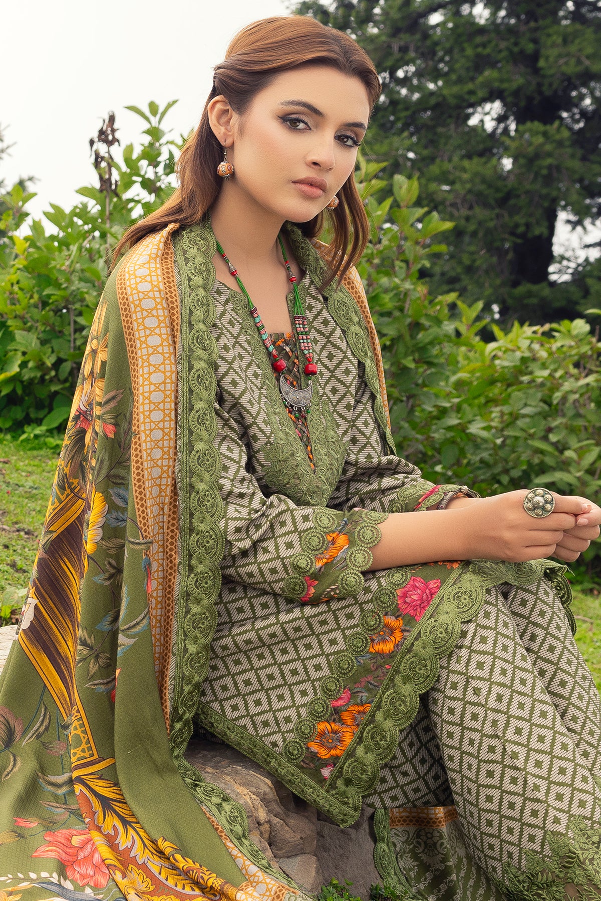 Charizma Fall Winter Shawl Collection | Combinations | | CCW4-08 - Image 4