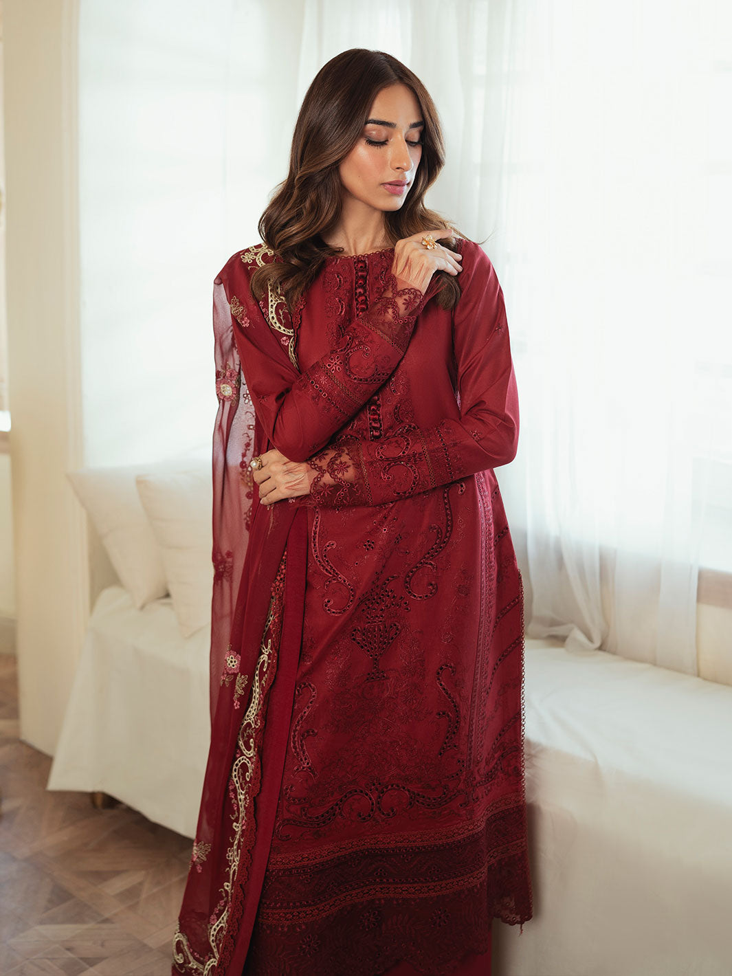 Faiza Faisal Celine Chikankari Eid Collection '24 | ZUHA - Image 2