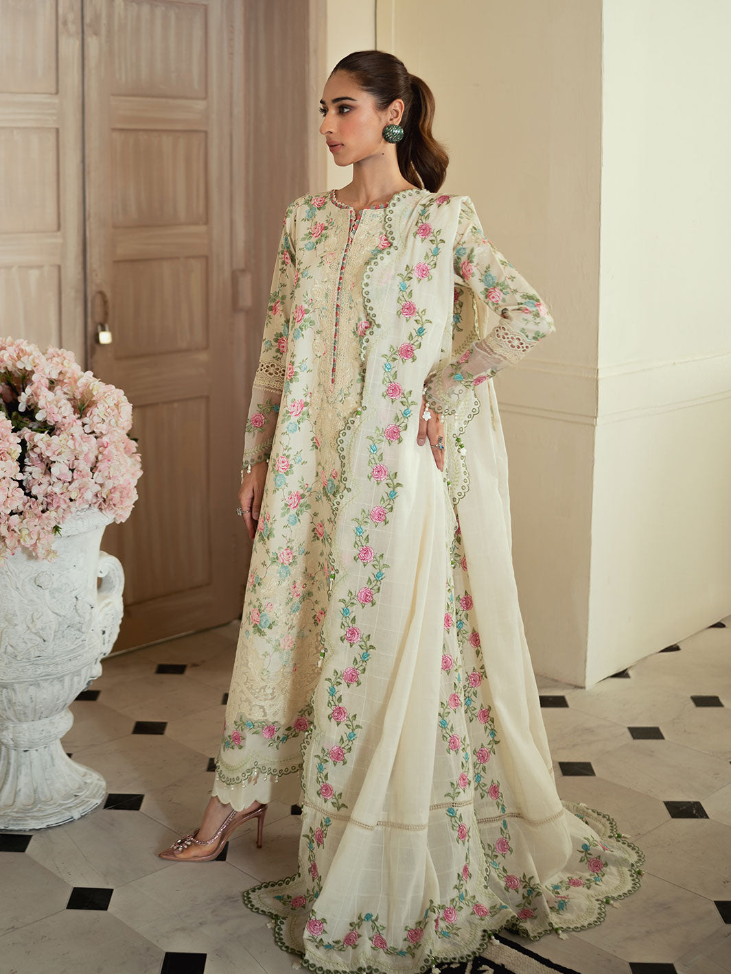 Faiza Faisal Celine Chikankari Eid Collection '24 | SEEMAL