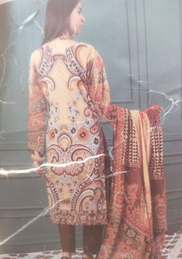 Alternative view of 3 Piece - Printed Lawn Suit (GZ-232)