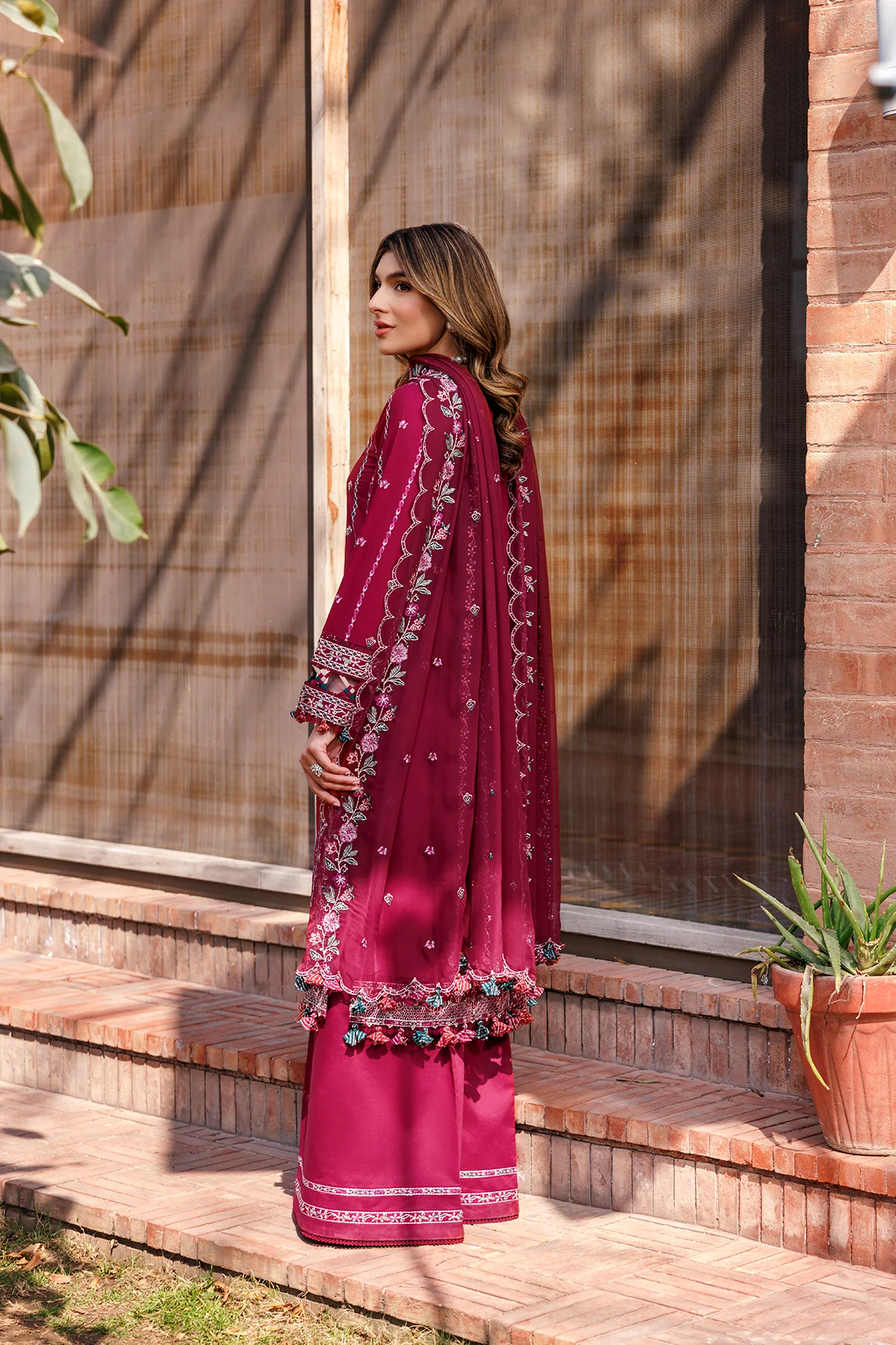 Kaavish Festive Lawn by Farasha | GARNET GLAM - Image 2