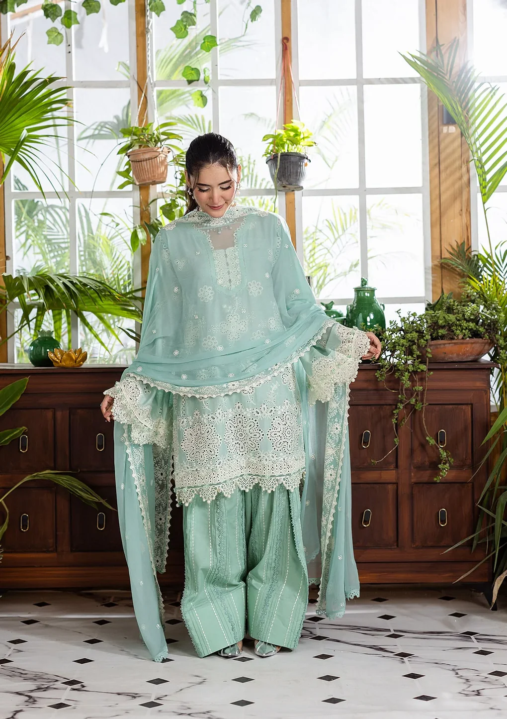 Elaf Chikankari With Chiffon EEC-3A Parisian - Image 4