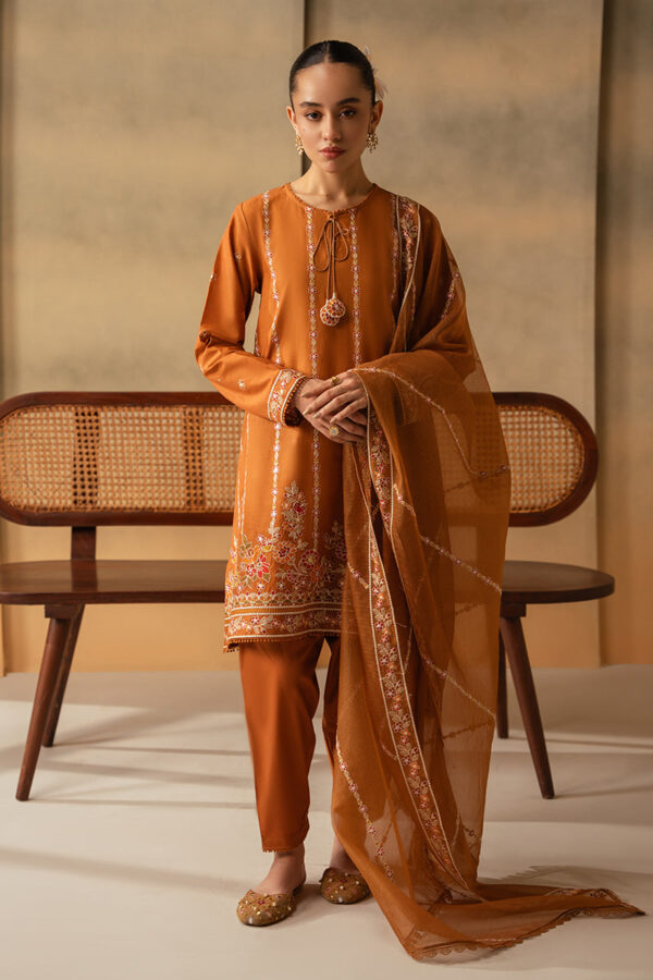 Cross Stitch 3 Piece Embroidered Lawn Suit | RUSTIC AURA