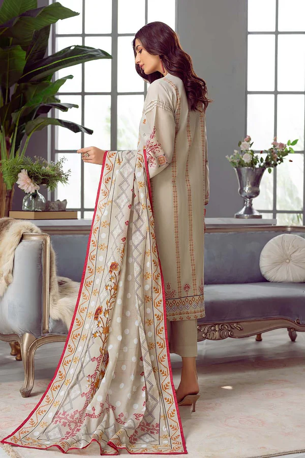 Gul Ahmed 3PC Unstitched Printed Lawn Suit CL-32107 B (GZ-499) - Image 2